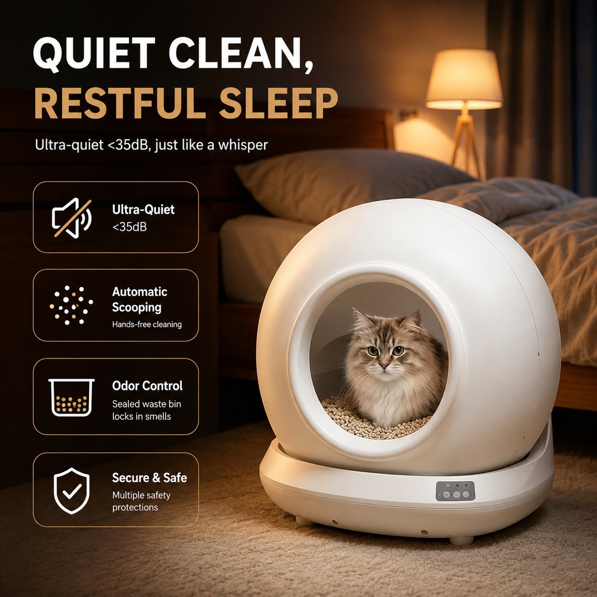 LuckyU Smart Self-Cleaning Litter Box