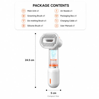 LuckyU 4-in-1 Smart Pet Grooming Brush