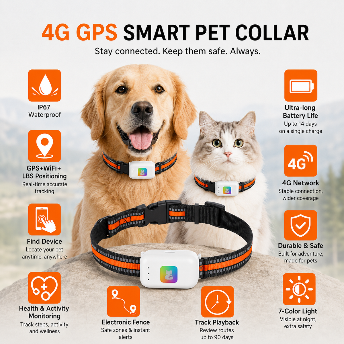 LuckyU Smart GPS Health Collar